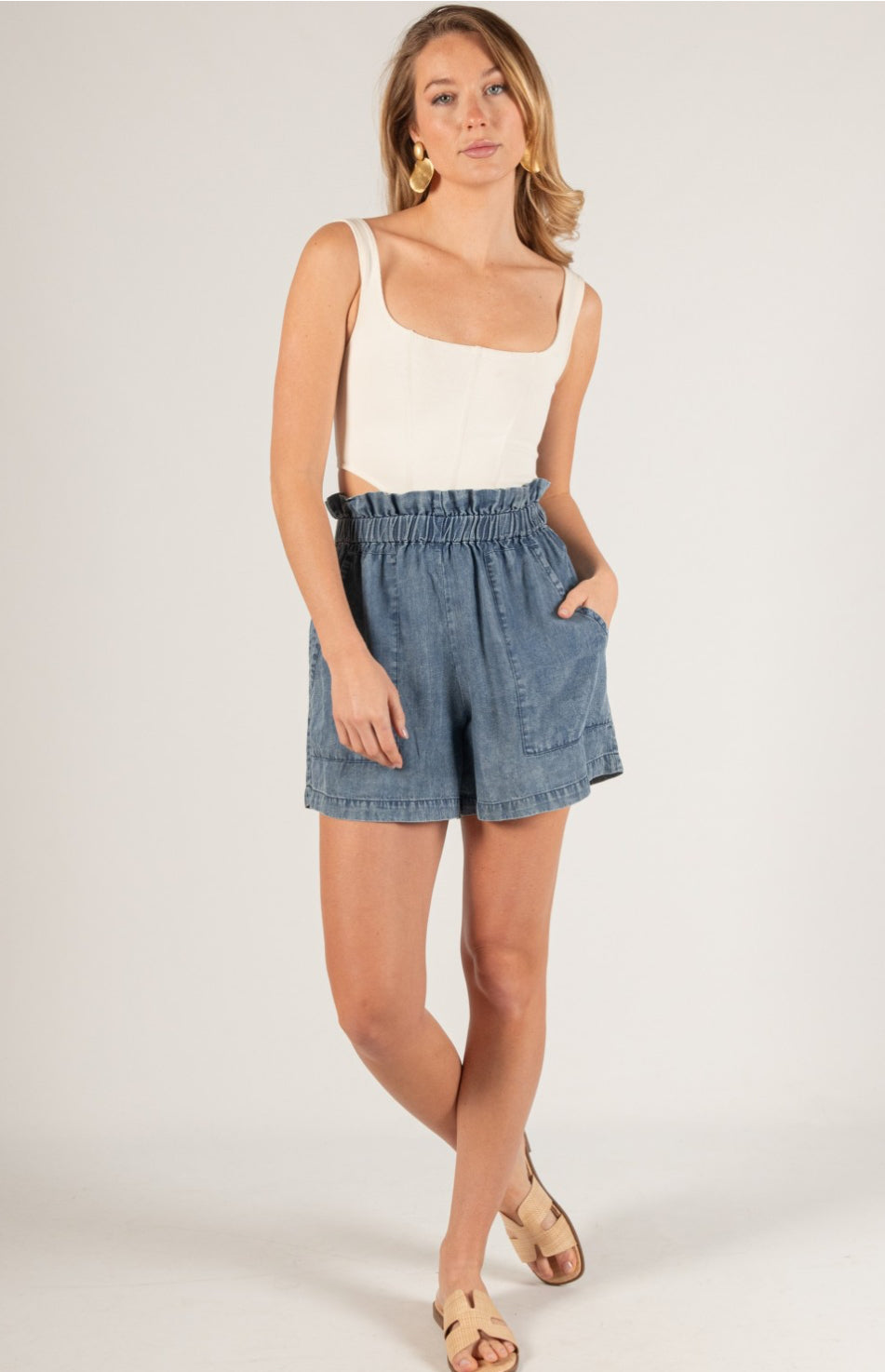 Tencel Wide Leg Shorts