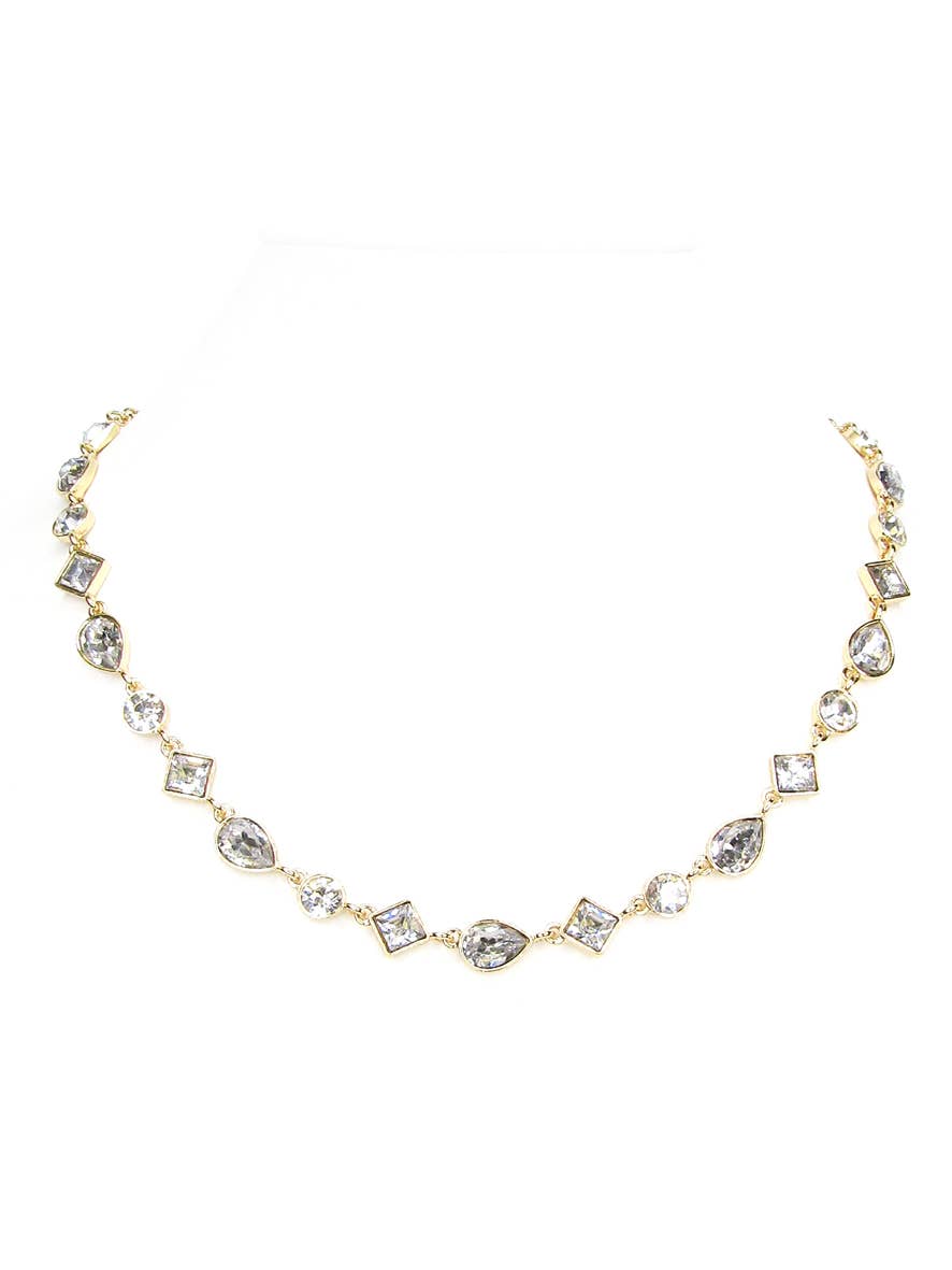 Fifi Gold Clear Necklace