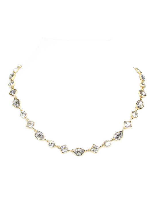 Fifi Gold Clear Necklace