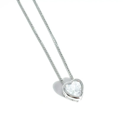 Tiny Love Necklace: Silver