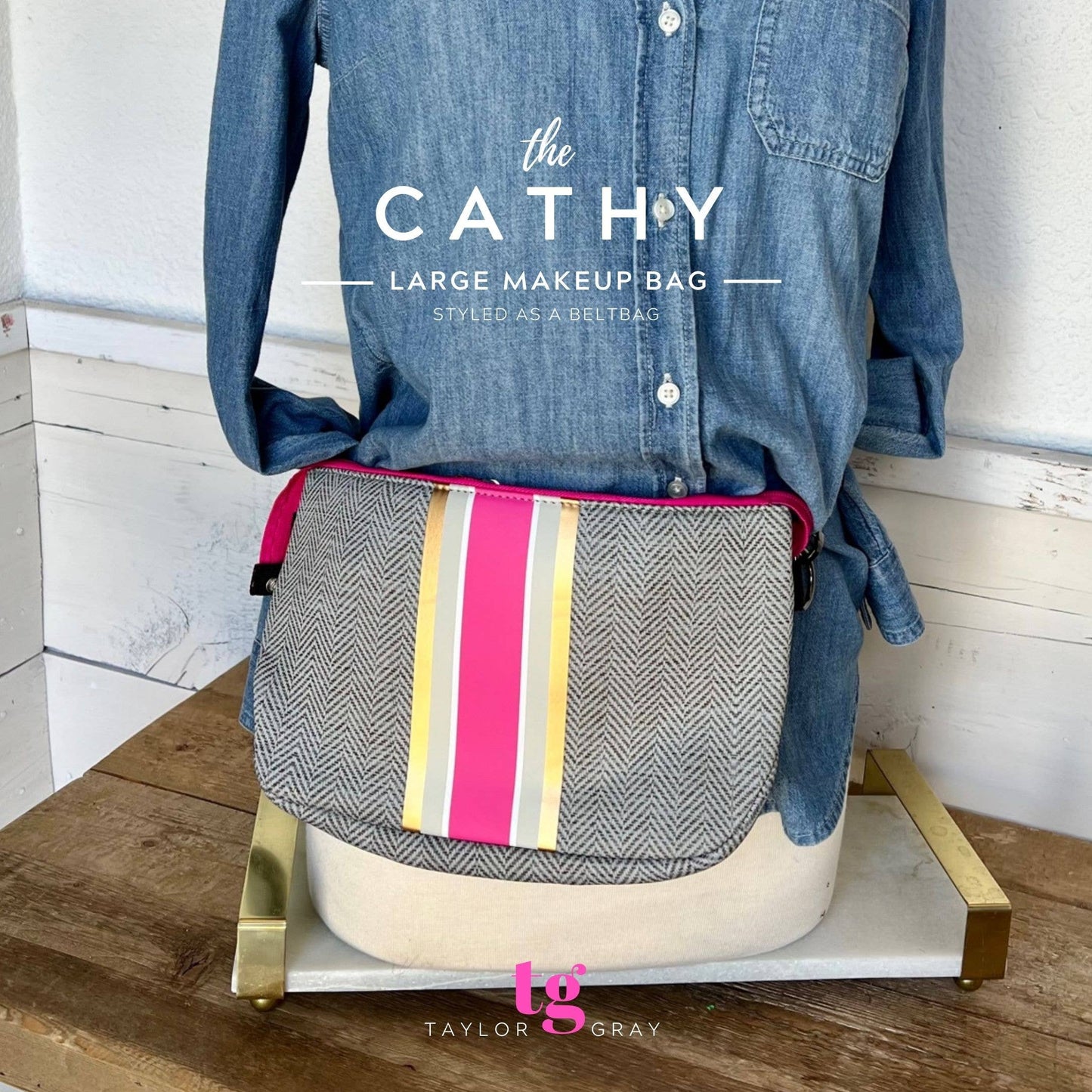 The Cathy Neoprene Large Makeup Bag | shoptaylorgray