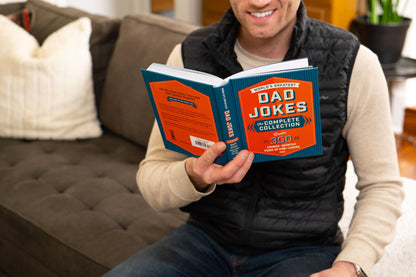 Hardcover “World’s Greatest Dad Jokes: The Complete Collection,” family-friendly. Available in standard size.
