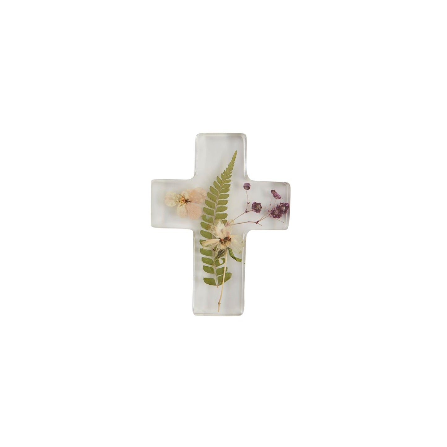 Dried Resin Flower Cross