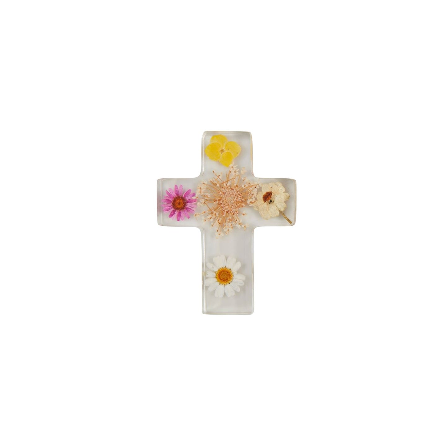 Dried Resin Flower Cross