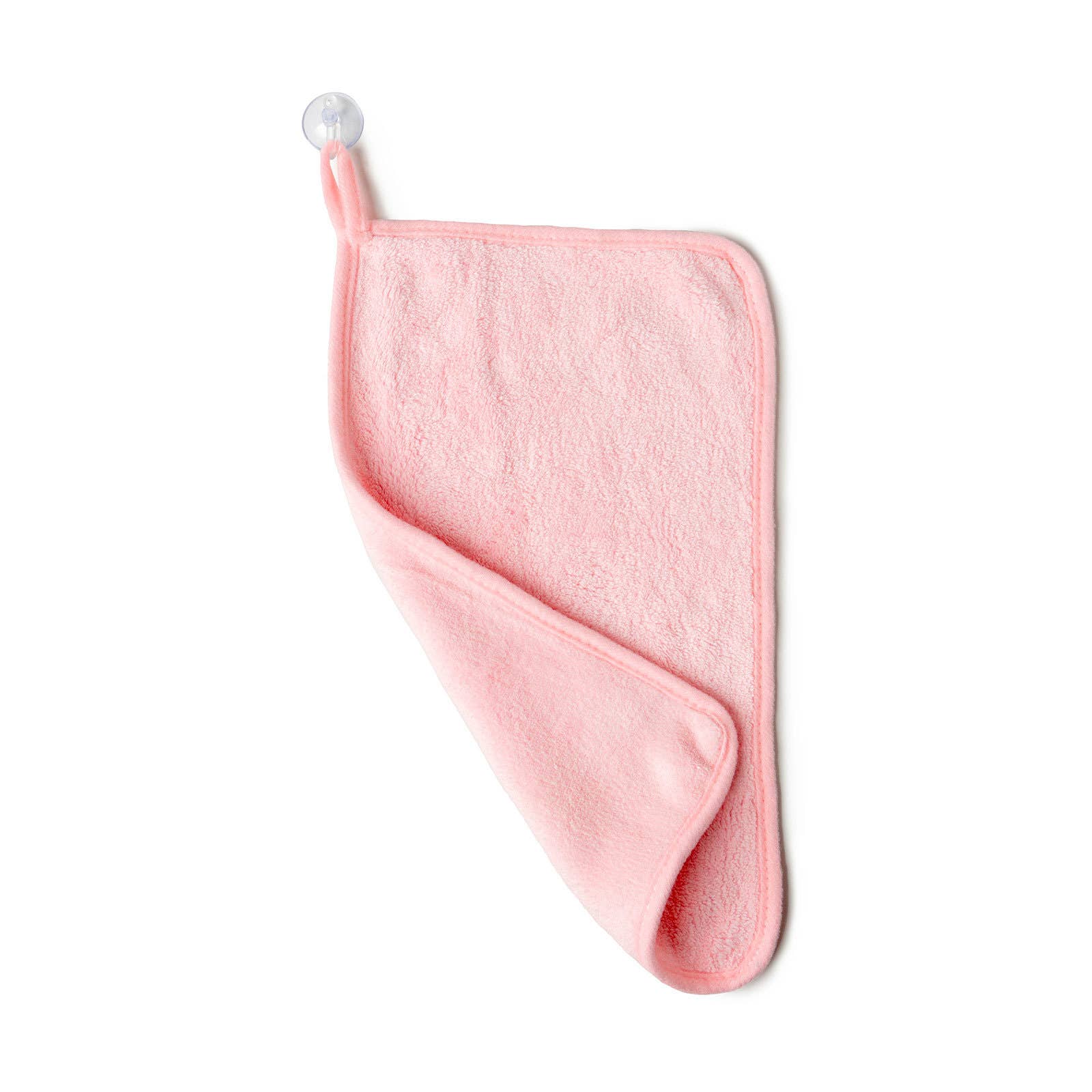 Soft, light pink Lemon Lavender Water Works Make-up Removing Towel with rounded edges and fabric loop; available in multiple sizes.