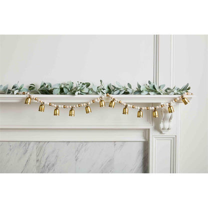 Wood Bead Bell Garland