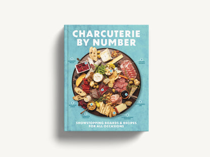 Charcuterie by Number: Showstopping Boards & Recipes" cookbook; available in hardcover, 8.5 x 10 inches.