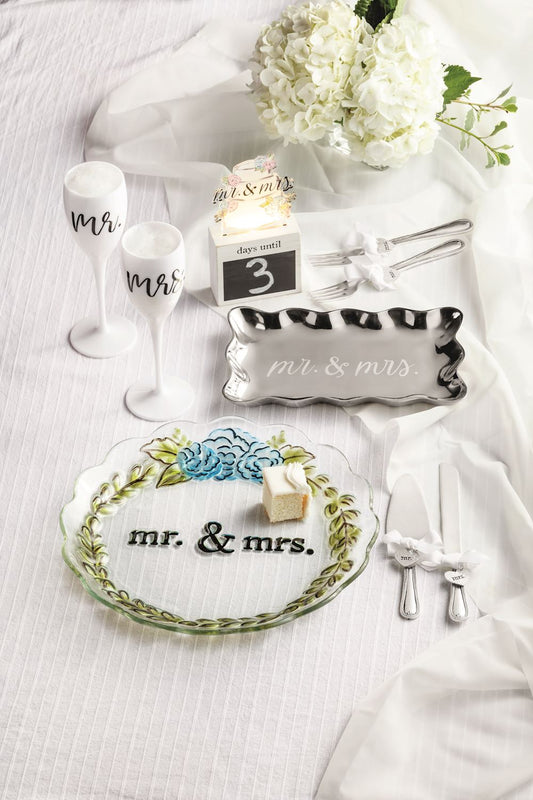 Mr. & Mrs. Etched Metal Tray