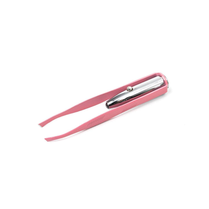 Pink metal Lemon Lavender Light Up Tweezer with built-in LED spotlight and precision grip. Sizes available: not specified.