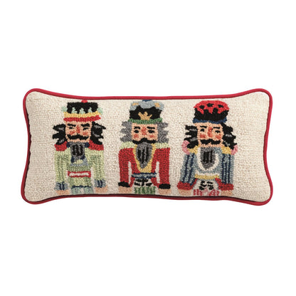 Nutcracker Hooked Wool Pillows