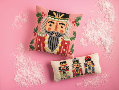 Nutcracker Hooked Wool Pillows
