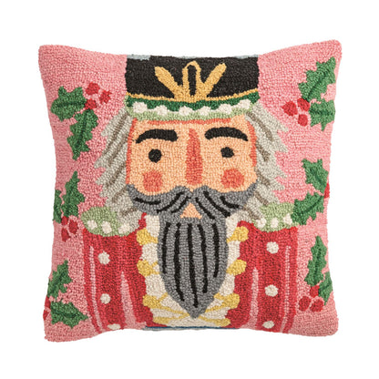 Nutcracker Hooked Wool Pillows