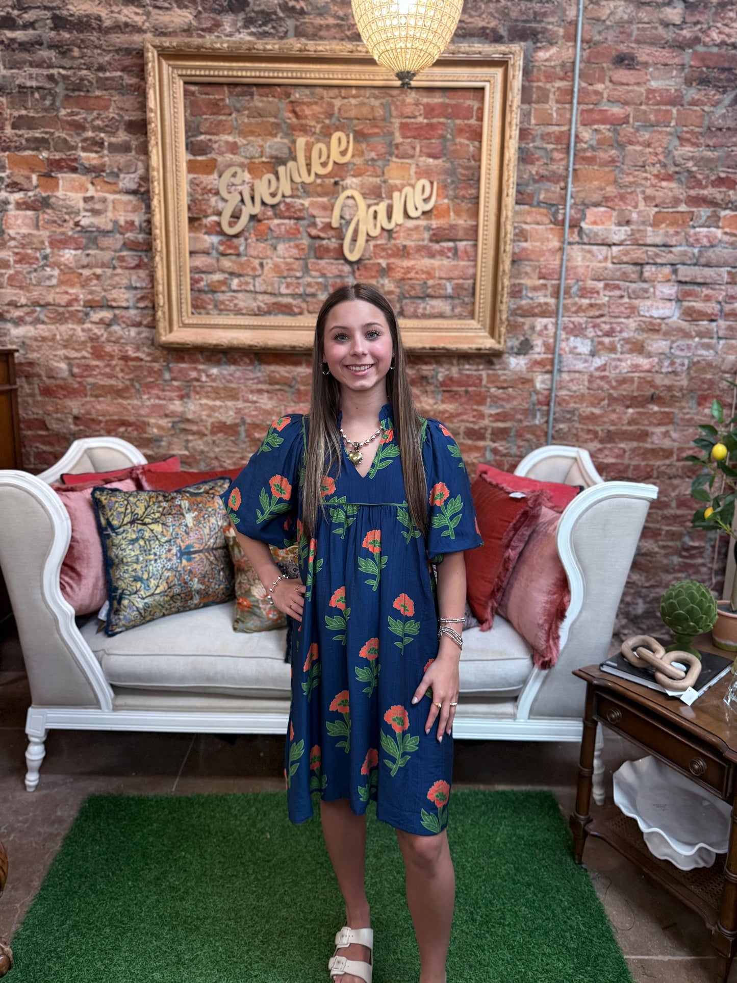 Kelly Navy Mix Dress