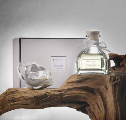 The Sunshine Rose Ceramic Flower Diffuser Gift Set - Chantel. Available in small, medium, and large sizes.