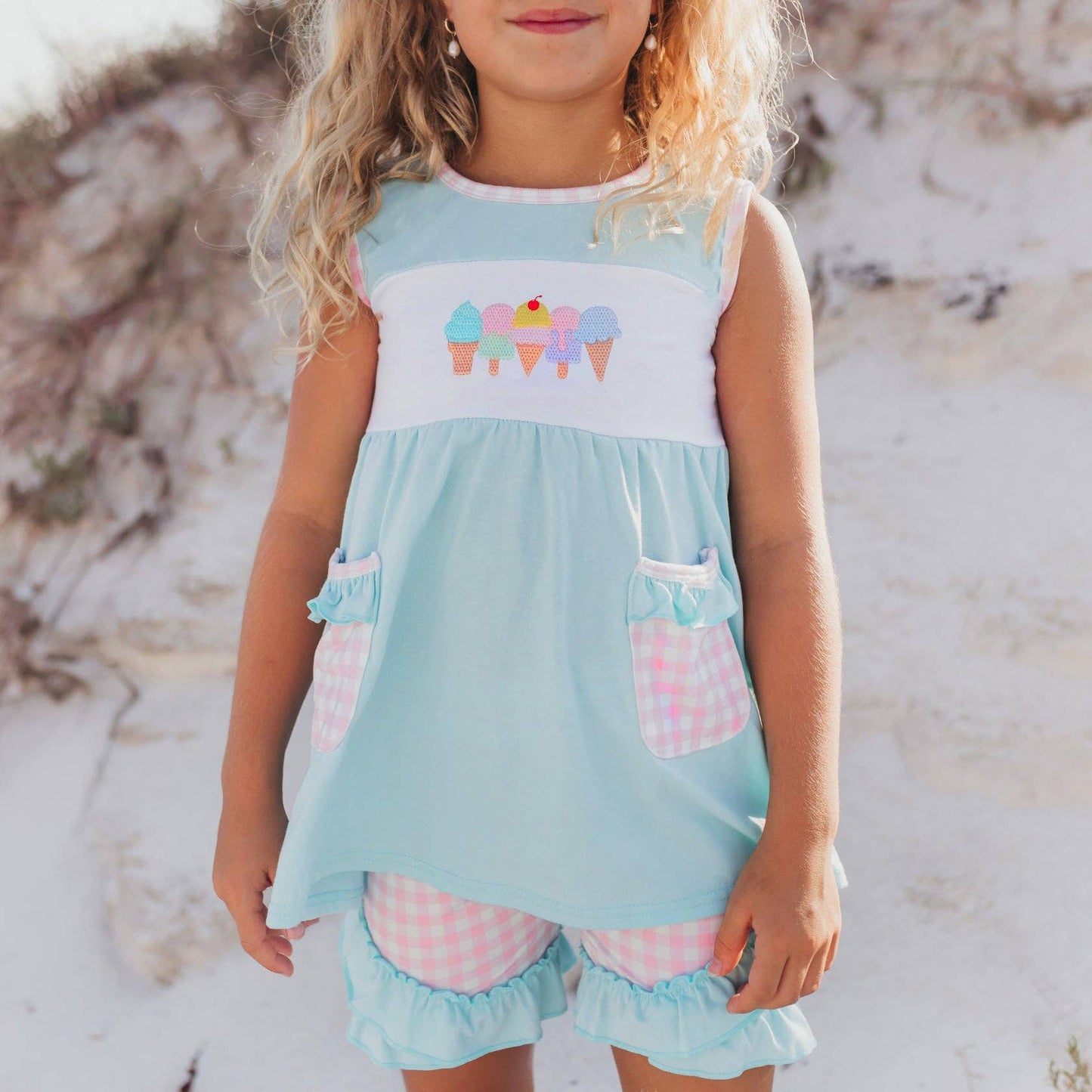 Girls Ice Cream Short Set