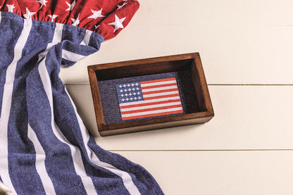 Flag Needlepoint Tray