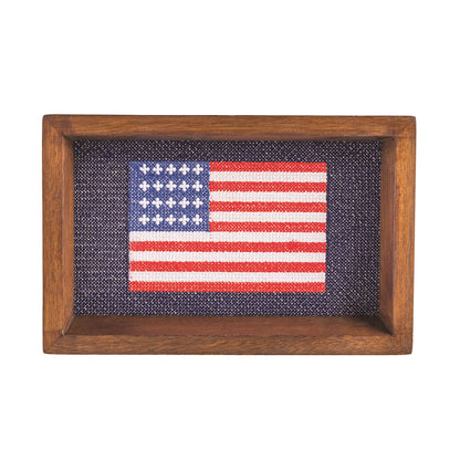 Flag Needlepoint Tray