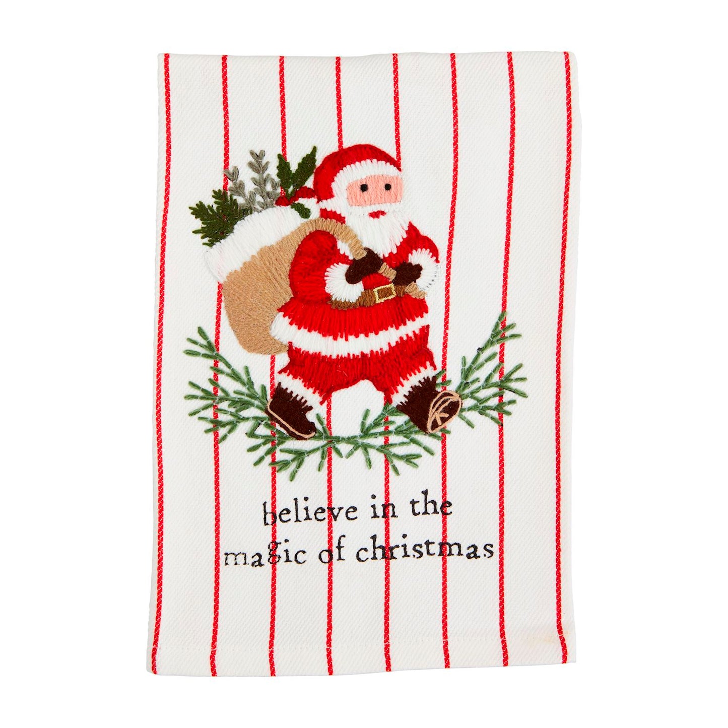 Classic Christmas Embroidered Towels