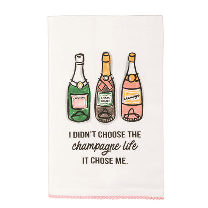 Bar Ric-Rac Trim Printed Towel