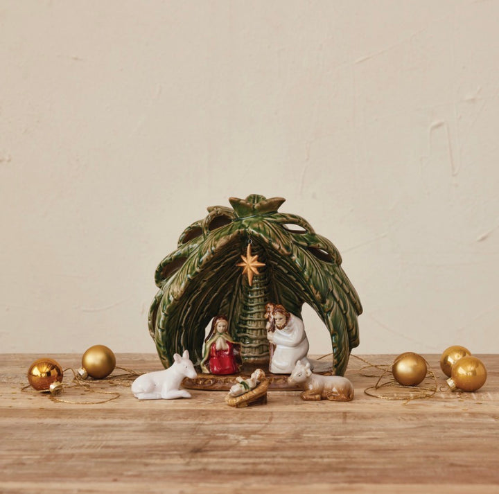 Stoneware Vintage Nativity.