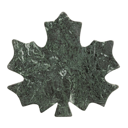 Green marble maple leaf board with white-gray veining, available in mini size.