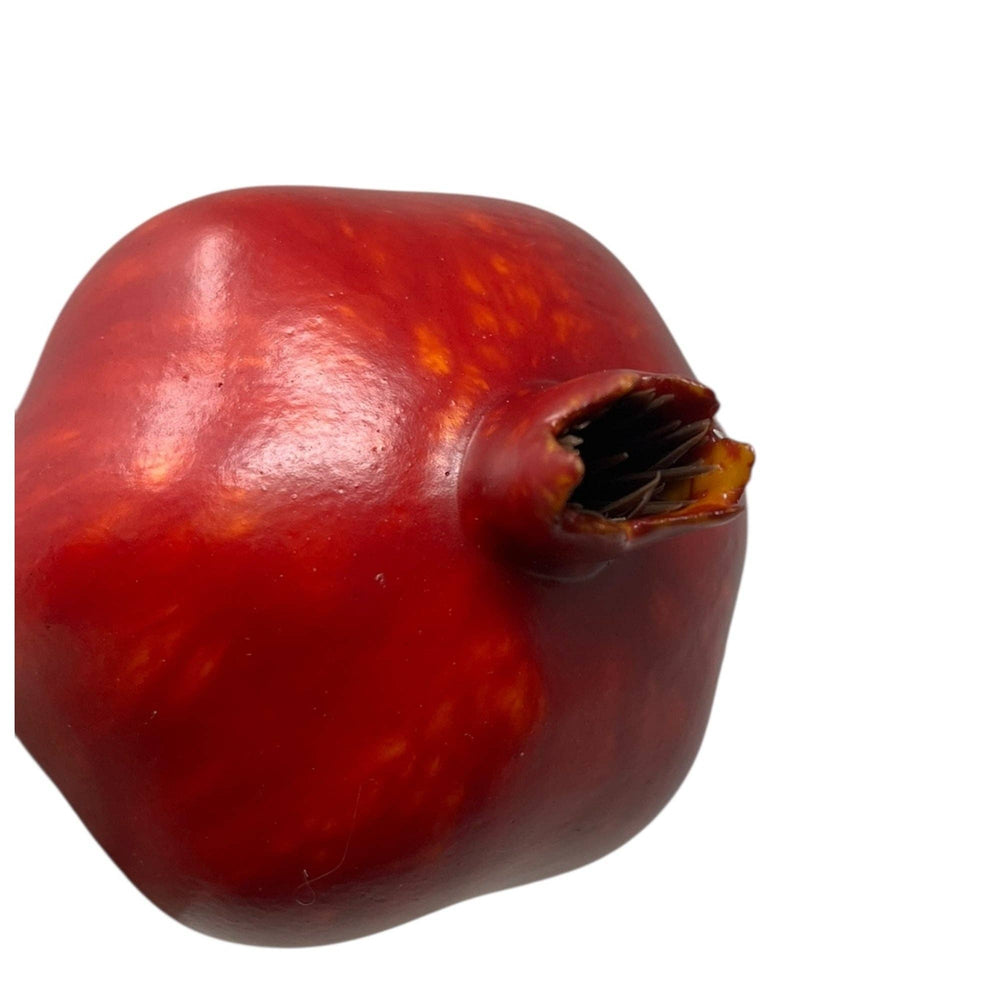 Deep Red Pomegranate with visible crown, available in small, medium, and large sizes.