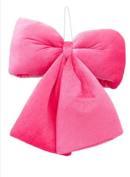 Large velvet pink bow hair clip. Sizes available.