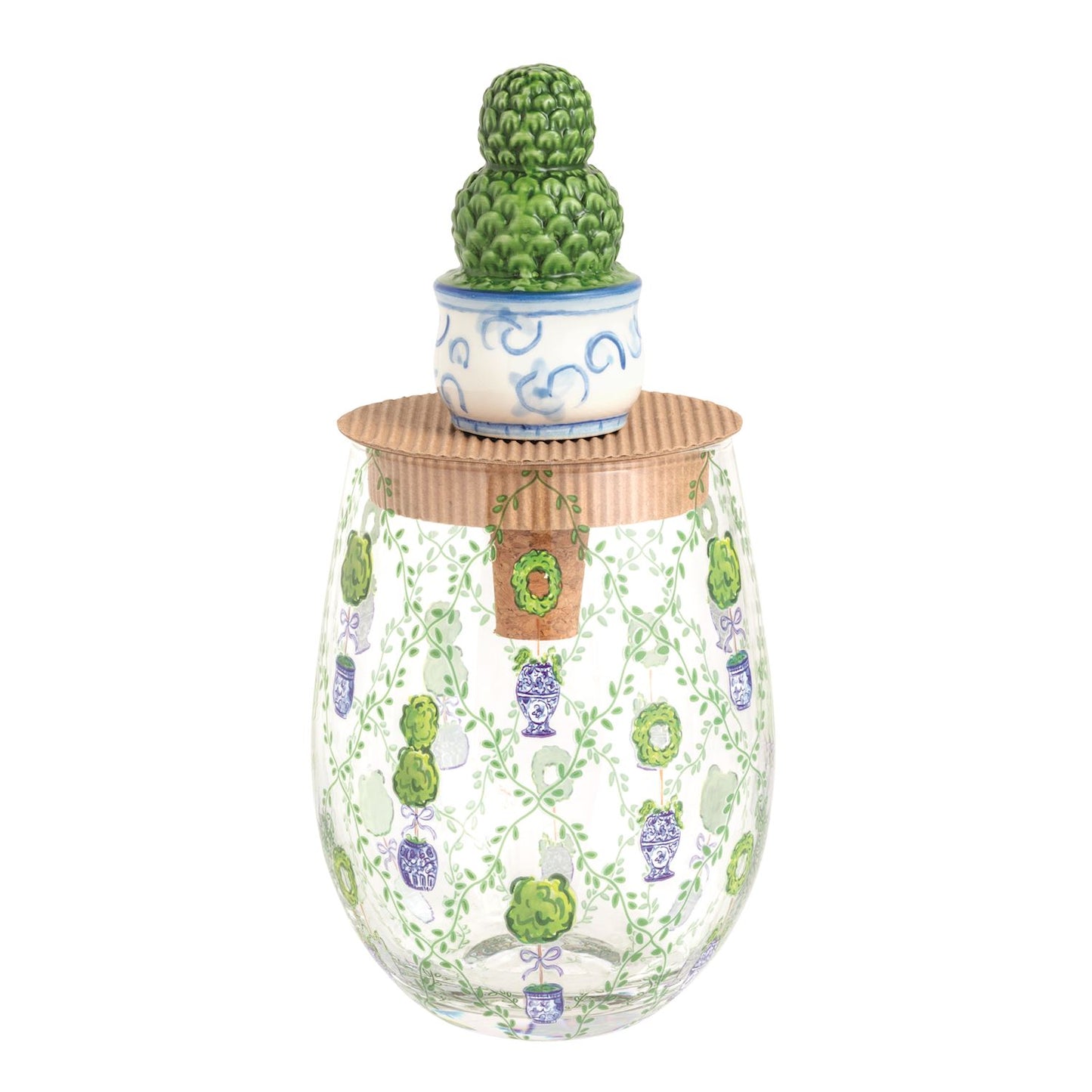 Wine Glass & Topper Set