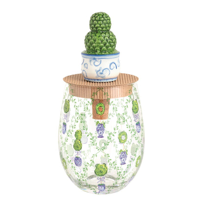 Wine Glass & Topper Set
