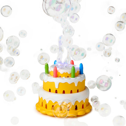 Light Up Birthday Cake Bubble Maker in Gift Box