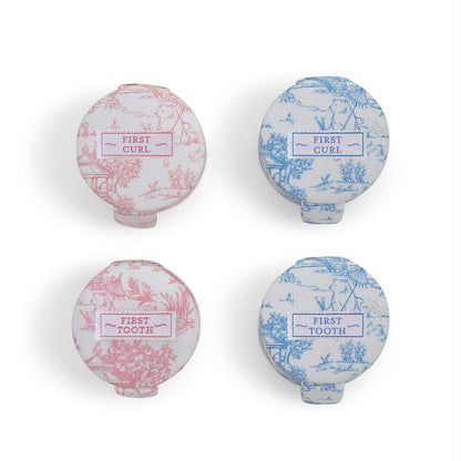 Animal Toile First Tooth/Curl Keepsake Box Set