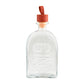 The Embossed Glass Decanters are clear glass bottles with "GIN" embossed on the front. They feature a wooden stopper and a brown leather loop. Available in 750ml size.
