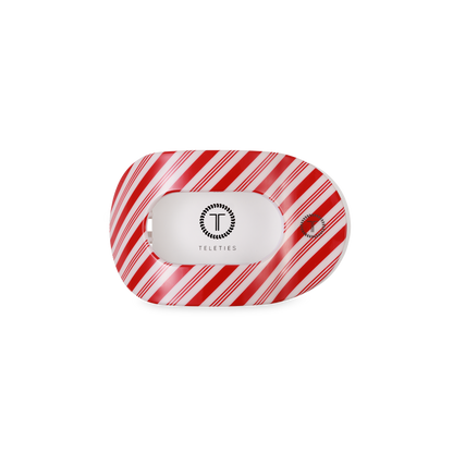 Flat Round Hair Clip | Candy Cane Crush
