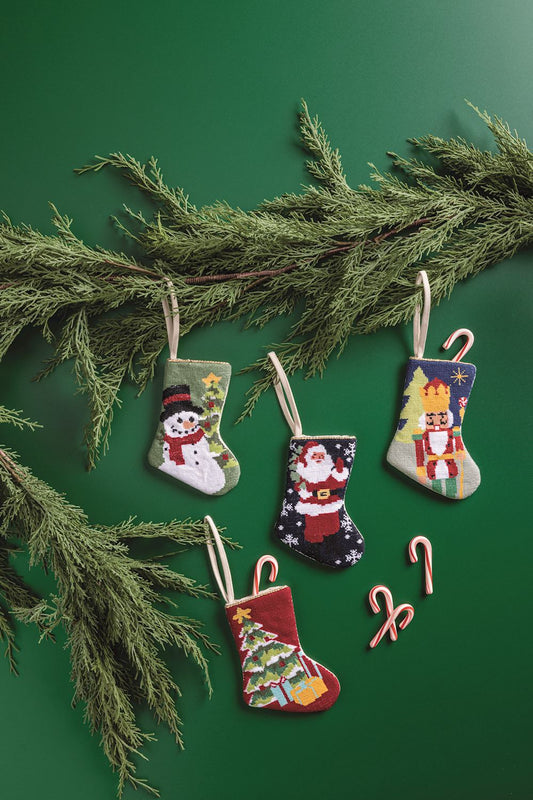 Mini Needlepoint Stocking Ornaments