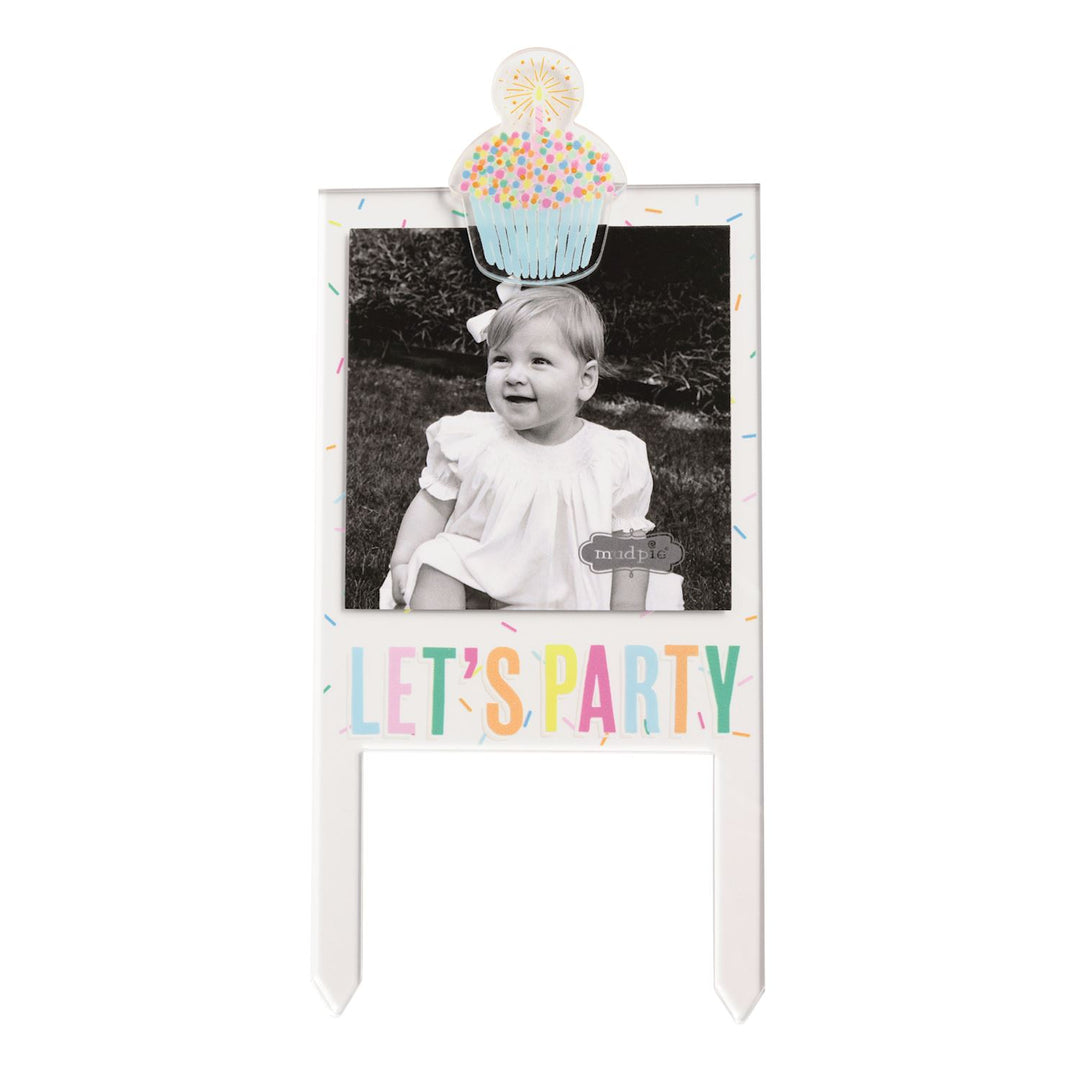 Acrylic Cake Topper Frame with pastel "LET&