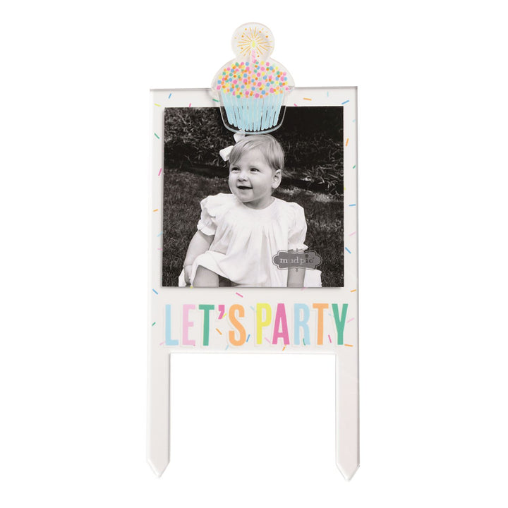 Acrylic Cake Topper Frame with pastel "LET&