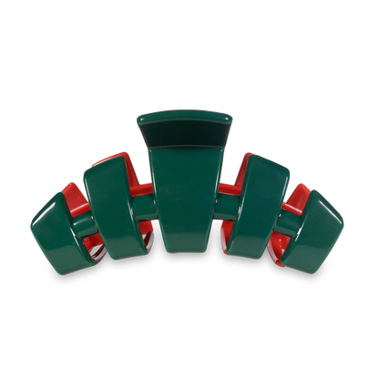Classic Hair Clip | Large | Red and Green