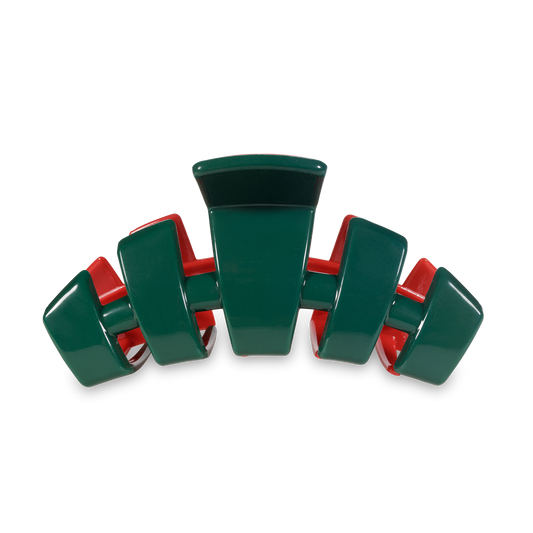 Classic Hair Clip | Large | Red and Green