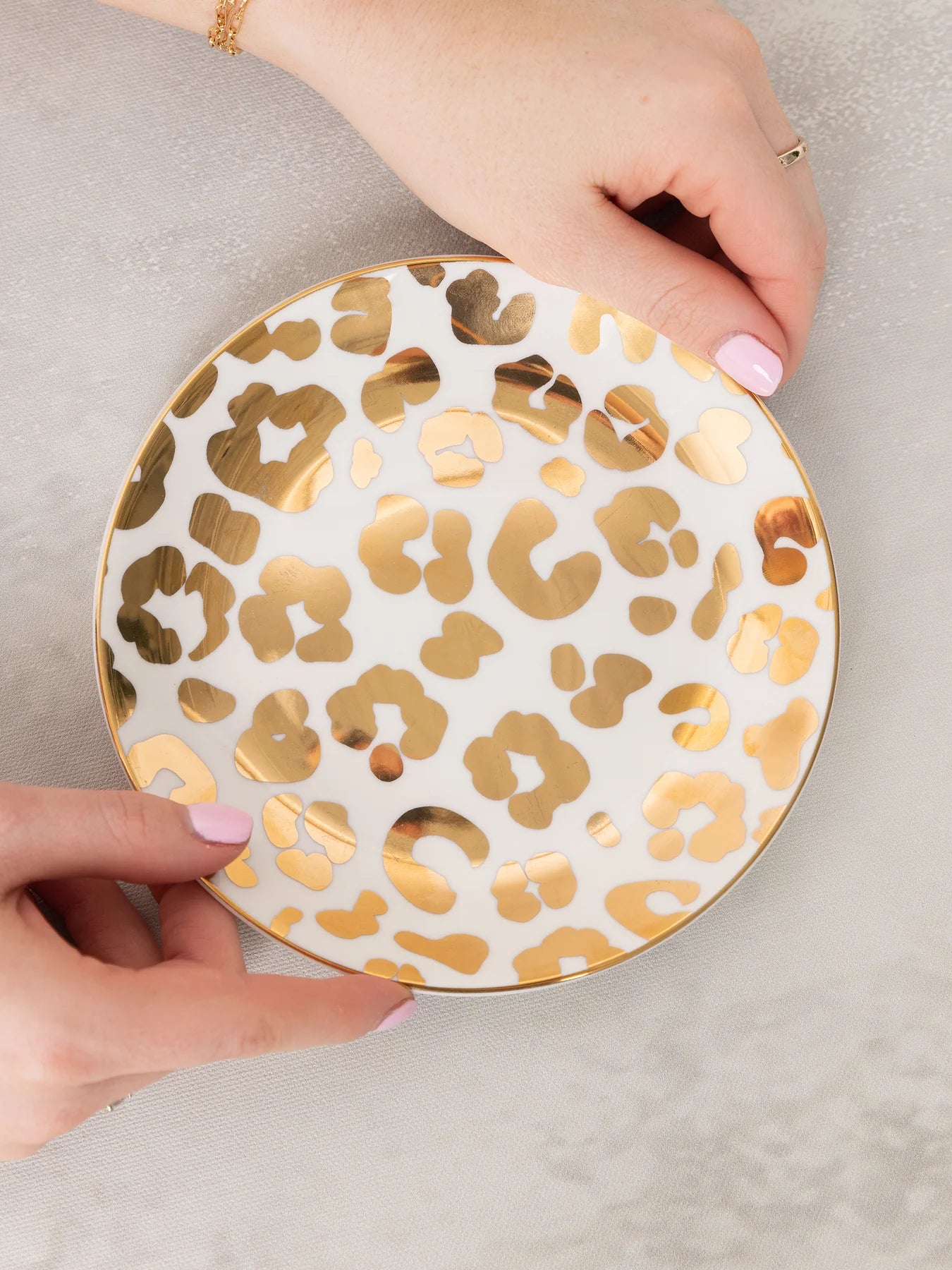 Gold Leopard Appetizer Plate