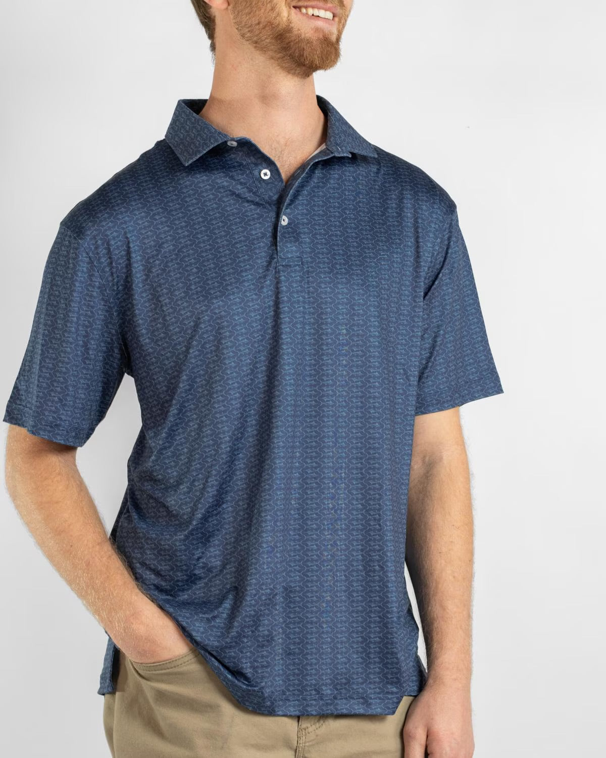 Men’s Big Catch Performance Polo Blue