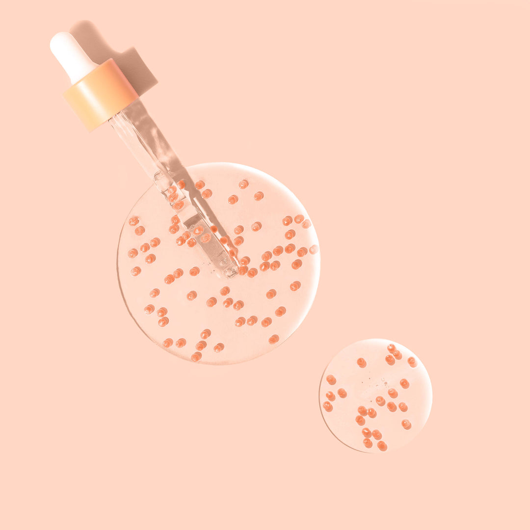 Korean Collagen Firming Face Serum in a dropper bottle with a rose gold cap; available in 30ml and 50ml sizes.