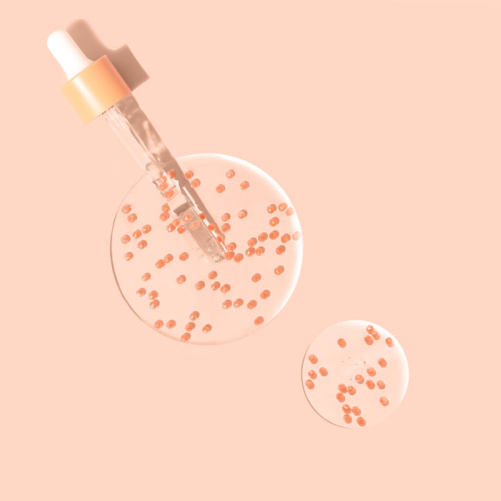 Korean Collagen Firming Face Serum in a dropper bottle with a rose gold cap; available in 30ml and 50ml sizes.