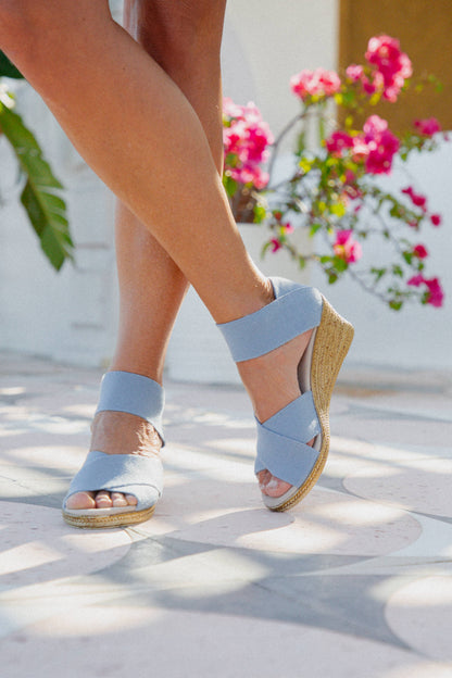 Cannon Espadrille Cornflower Wedge Sandals