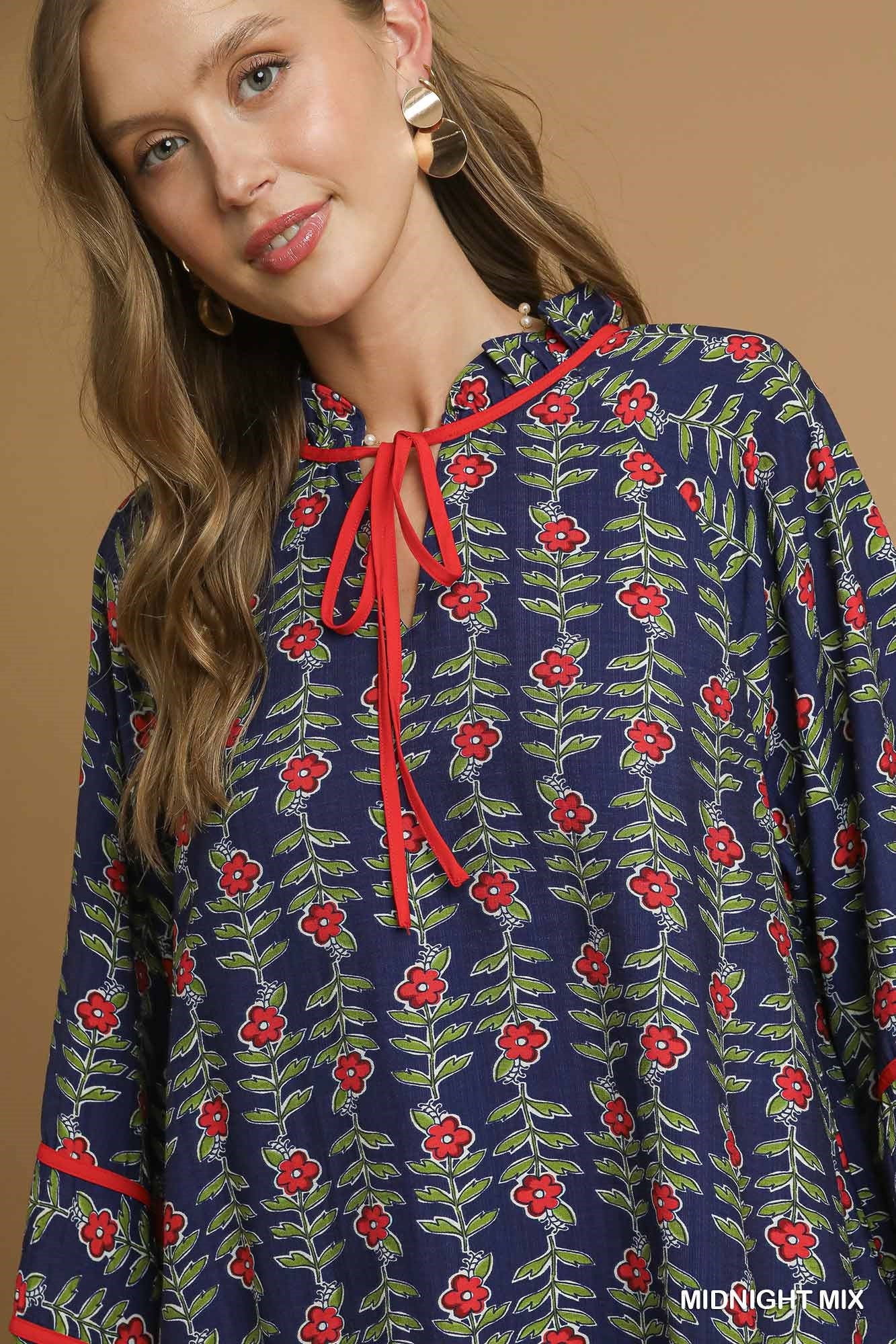 Ava Floral Vine Tunic Dress