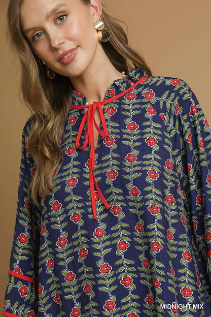 Ava Floral Vine Tunic Dress