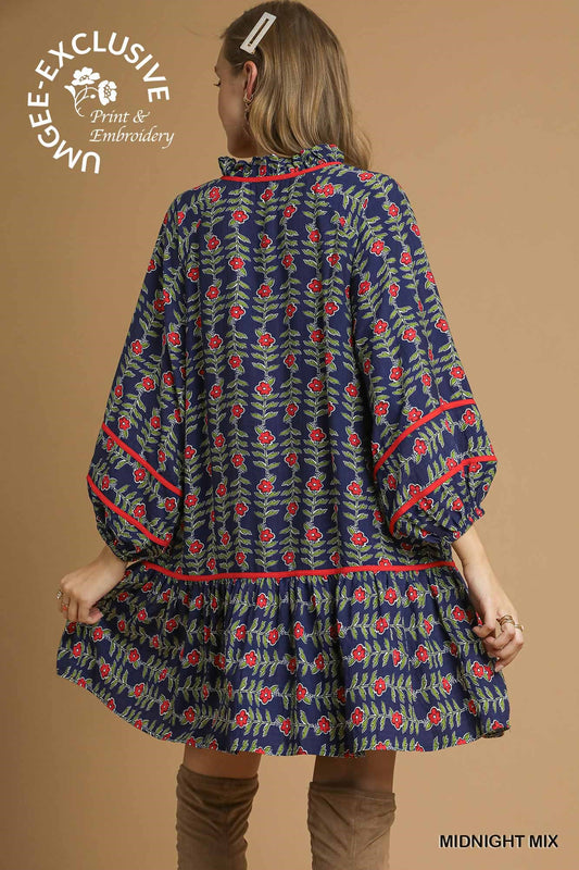 Ava Floral Vine Tunic Dress