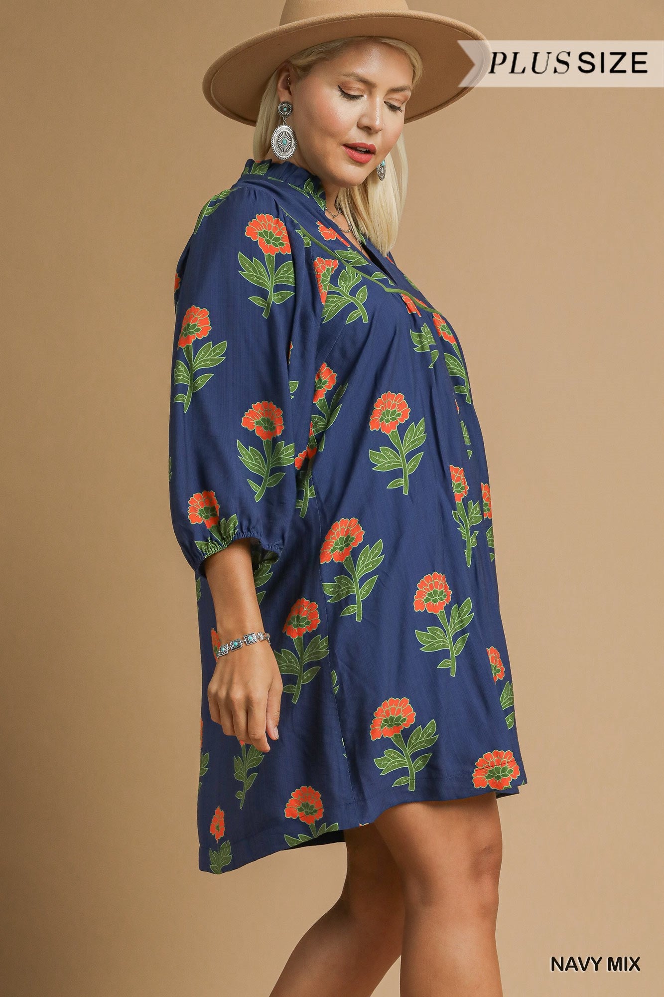 Kelly Navy Mix Dress