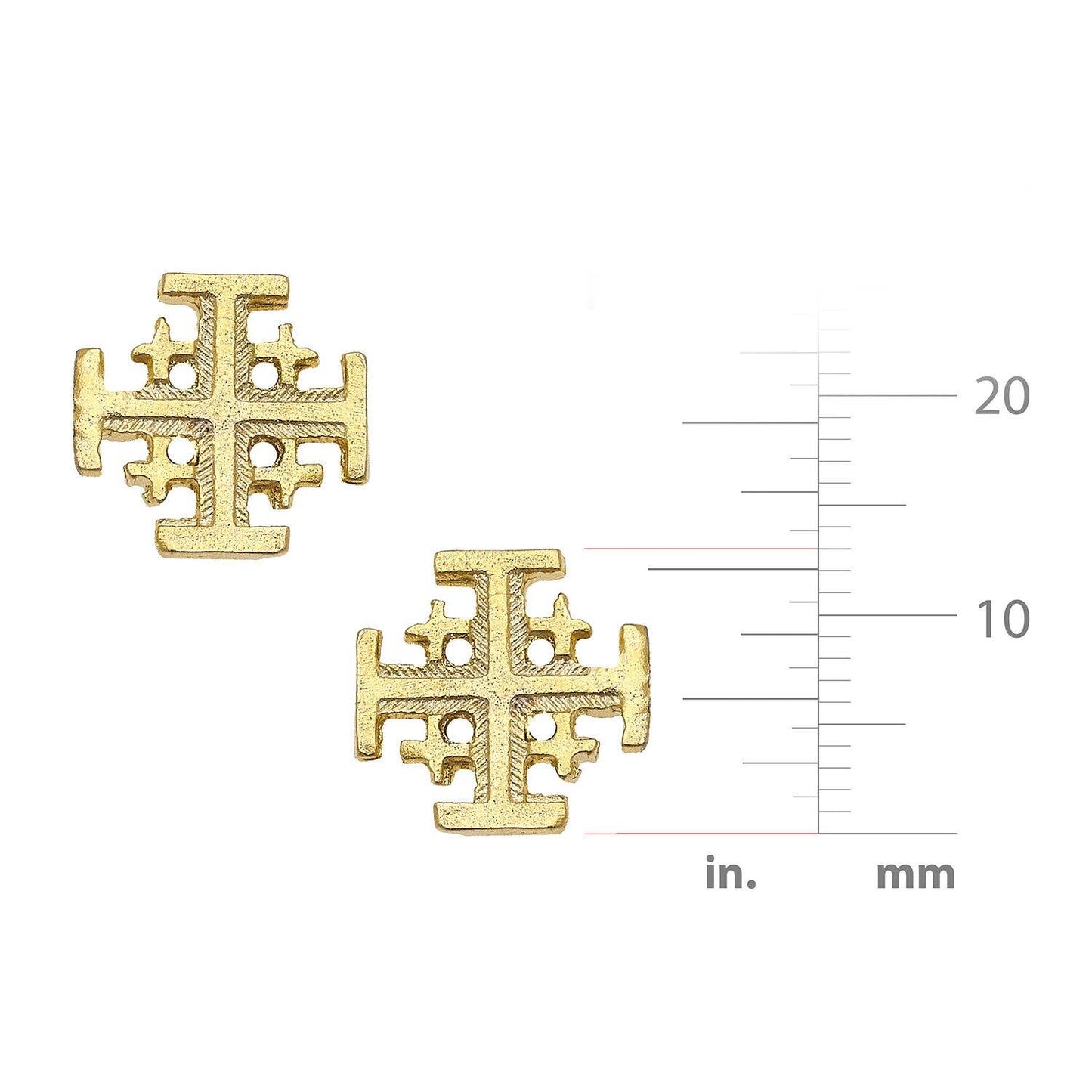Jerusalem Cross Studs