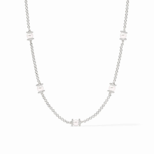 Hydra Delicate Station Necklace Pearl