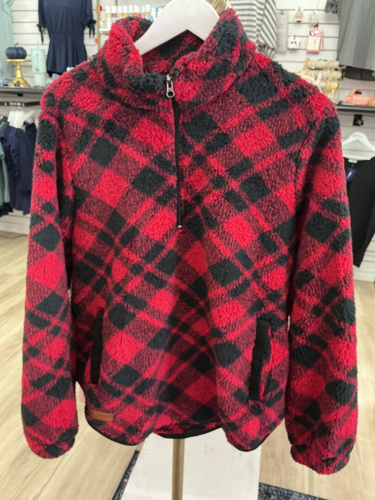 Simply Southern | Red and Black Lumberjack Sweatshirt